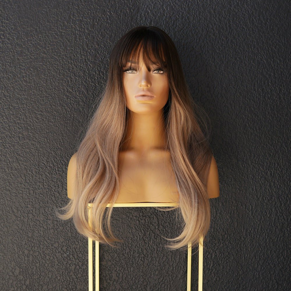 ADDISON Ombre Brown Fringe Wig | Milk &amp; Honey Wigs