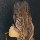 ADELE Ombre Brown Fringe Wig - Milk & Honey Wigs
