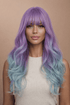 ADELE - Ombre Purple - Fringe Wig | Purple, 24 Inch, Fringe, Synthetic Hair | Milk & Honey Wigs