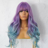 ADELE - Ombre Purple - Fringe Wig | Purple, 24 Inch, Fringe, Synthetic Hair | Milk & Honey Wigs