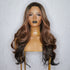 AGNES ombre brown synthetic straight lace front wig | Milk & Honey Wigs