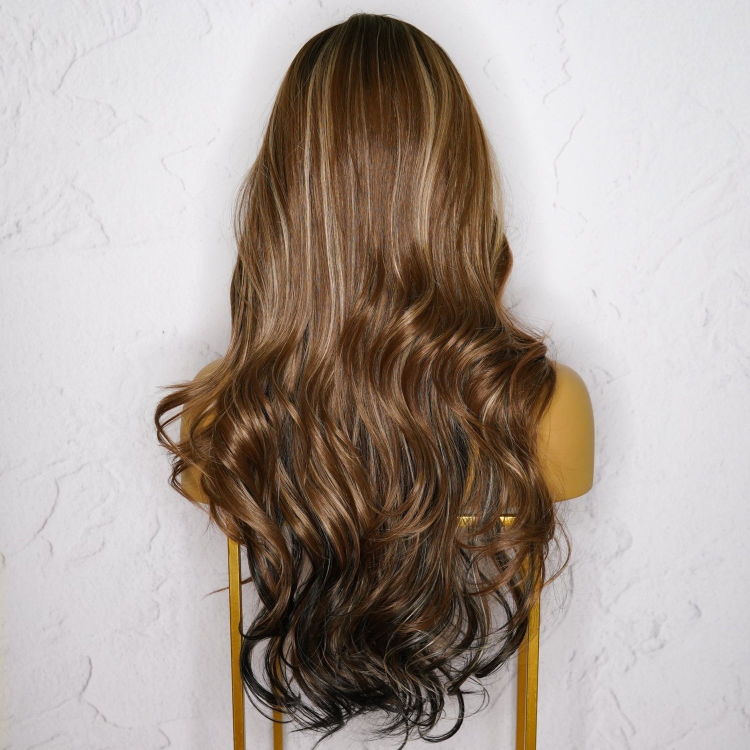 AGNES - Ombre Brown - Lace Front Wig | Brown, 24 Inch, T-Part Lace Front, Synthetic Hair | Milk &amp; Honey Wigs
