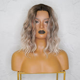 ALESSANDRA - Ombre Blonde - Lace Front Wig | Blonde, 12 Inch & Shorter, T-Part Lace Front, Synthetic Hair | Milk & Honey Wigs