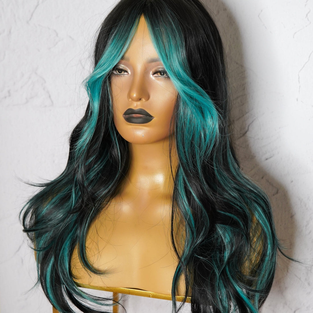 ALEXA Blue money piece synthetic natural wave fringe wig | Milk &amp; Honey Wigs