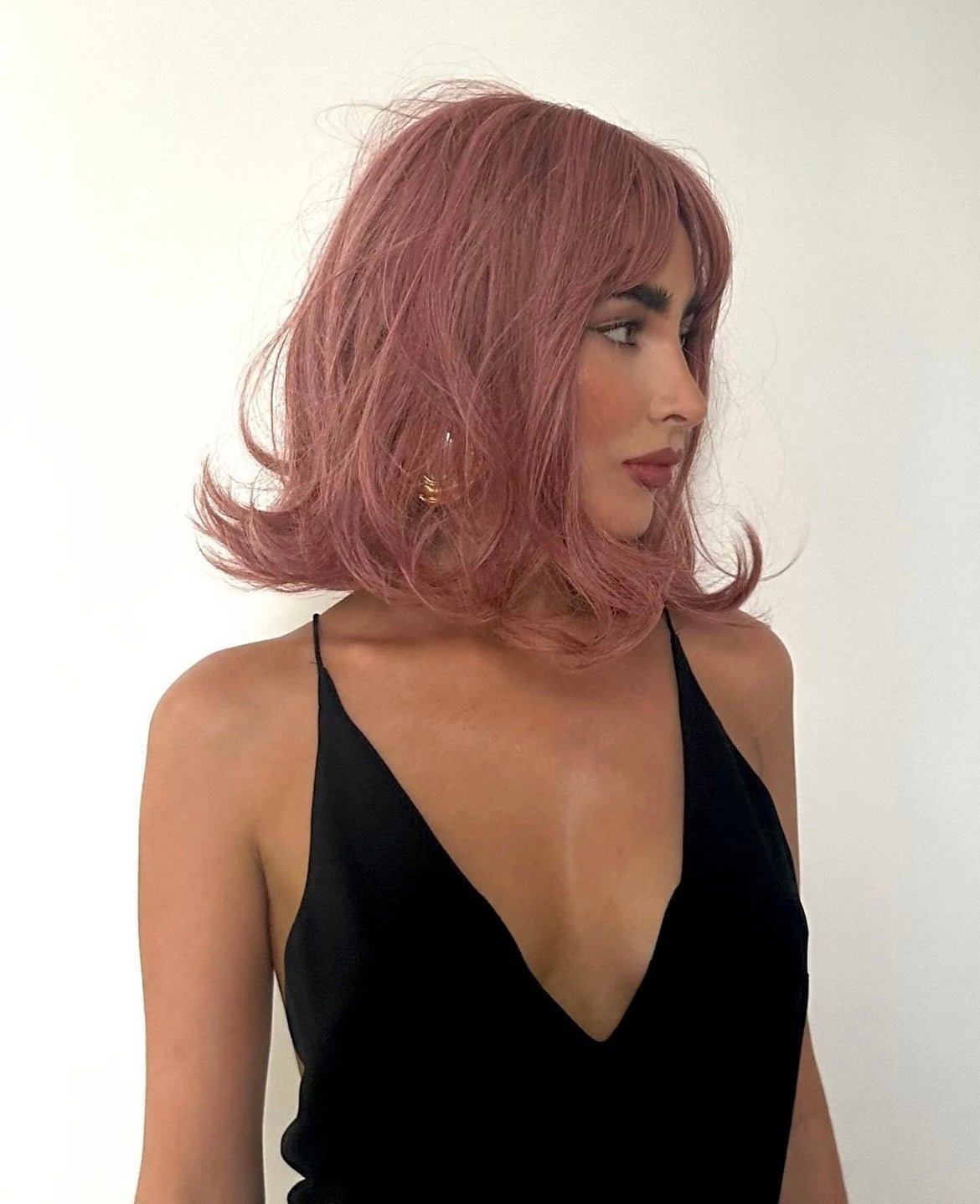 ANIME Mauve Pink synthetic wave fringe wig | Milk &amp; Honey Wigs