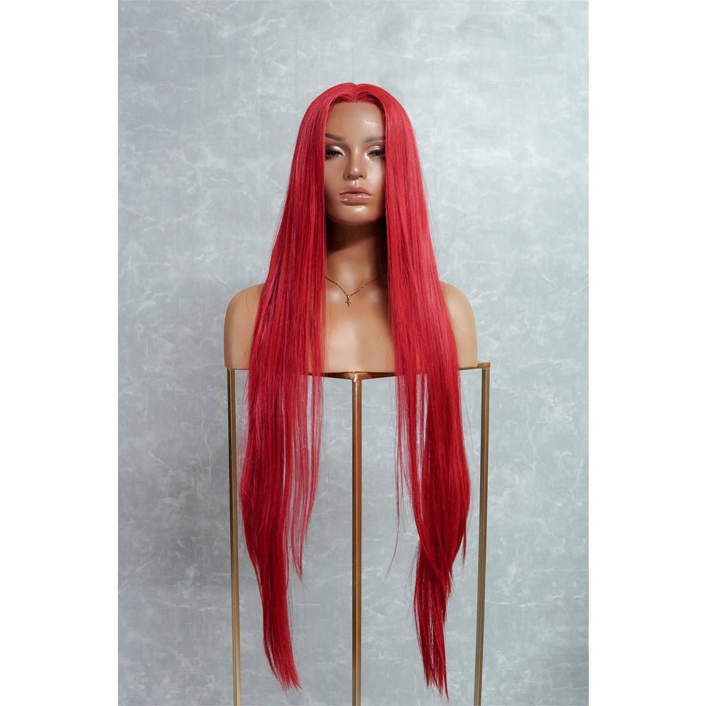 ARIEL - Red - Lace Front Wig | Red, 28 Inch+, T-Part Lace Front, Synthetic Hair | Milk &amp; Honey Wigs