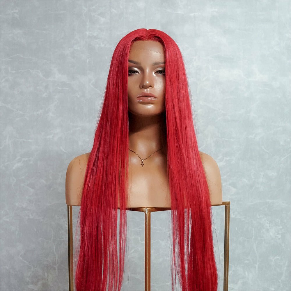 ARIEL - Red - Lace Front Wig | Red, 28 Inch+, T-Part Lace Front, Synthetic Hair | Milk &amp; Honey Wigs