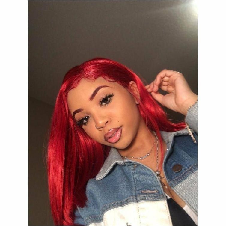 ARIEL - Red - Lace Front Wig | Red, 28 Inch+, T-Part Lace Front, Synthetic Hair | Milk &amp; Honey Wigs