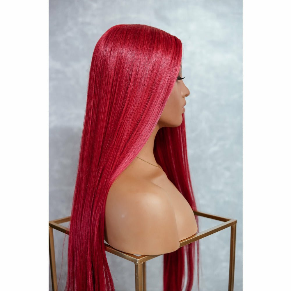 ARIEL - Red - Lace Front Wig | Red, 28 Inch+, T-Part Lace Front, Synthetic Hair | Milk &amp; Honey Wigs