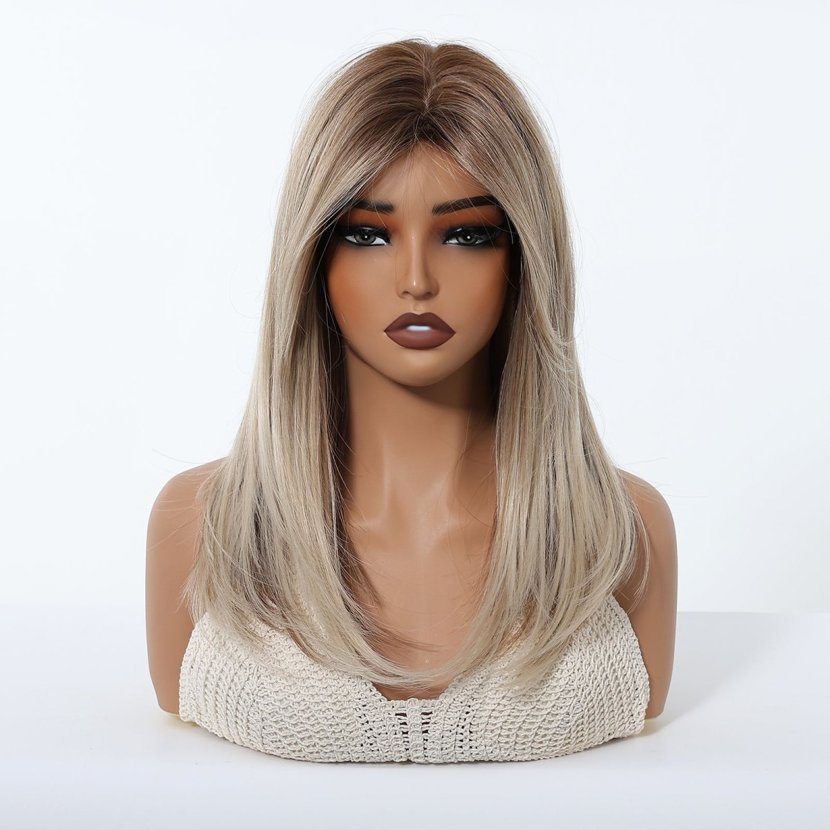 Ash Blonde Balayage with Layers Wig - MARKETPLACE | Blonde, Fringe, Synthetic Hair | Milk &amp; Honey Wigs