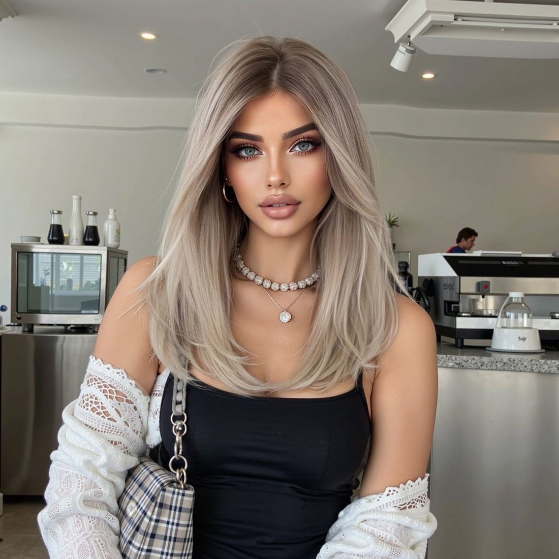 Ash Blonde Balayage with Layers Wig - MARKETPLACE | Blonde, Fringe, Synthetic Hair | Milk &amp; Honey Wigs