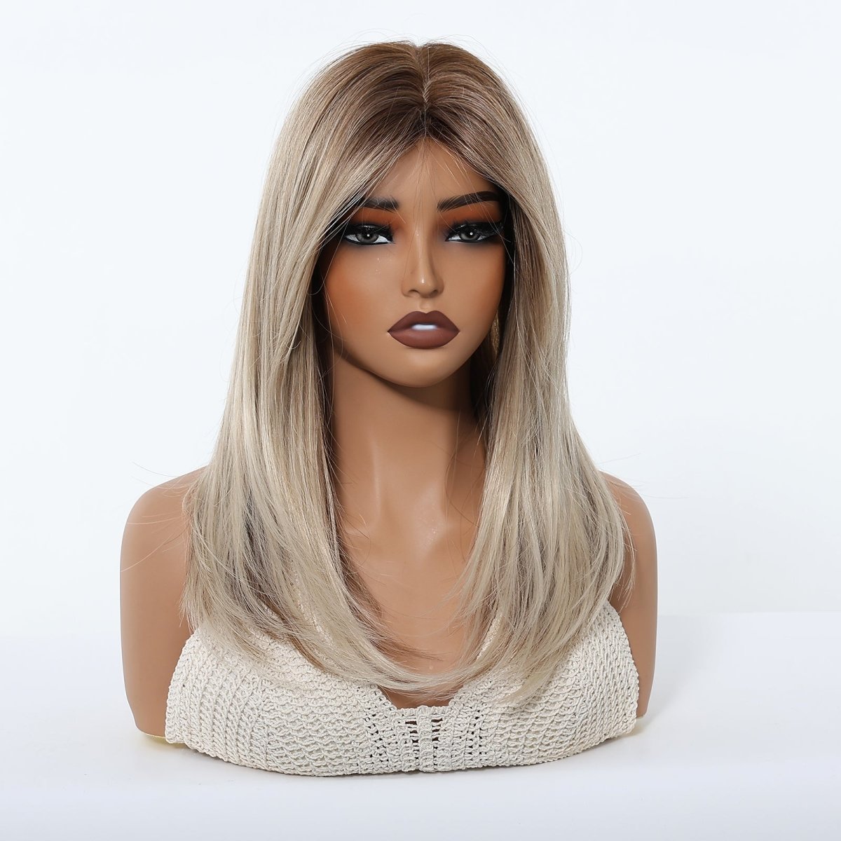 Ash Blonde Balayage with Layers Wig - MARKETPLACE | Blonde, Fringe, Synthetic Hair | Milk &amp; Honey Wigs