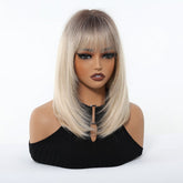 Ash Blonde Ombre with Soft Fringe Wig- MARKETPLACE | Blonde, Fringe, Synthetic Hair | Milk & Honey Wigs