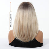 Ash Blonde Ombre with Soft Fringe Wig- MARKETPLACE | Blonde, Fringe, Synthetic Hair | Milk & Honey Wigs