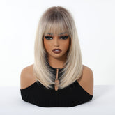 Ash Blonde Ombre with Soft Fringe Wig- MARKETPLACE | Blonde, Fringe, Synthetic Hair | Milk & Honey Wigs