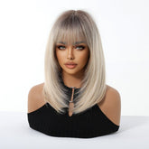 Ash Blonde Ombre with Soft Fringe Wig- MARKETPLACE | Blonde, Fringe, Synthetic Hair | Milk & Honey Wigs