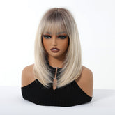 Ash Blonde Ombre with Soft Fringe Wig- MARKETPLACE | Blonde, Fringe, Synthetic Hair | Milk & Honey Wigs