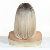 Ash Blonde Straight Lob with Fringe Wig - MARKETPLACE | Blonde, Fringe, Synthetic Hair | Milk & Honey Wigs