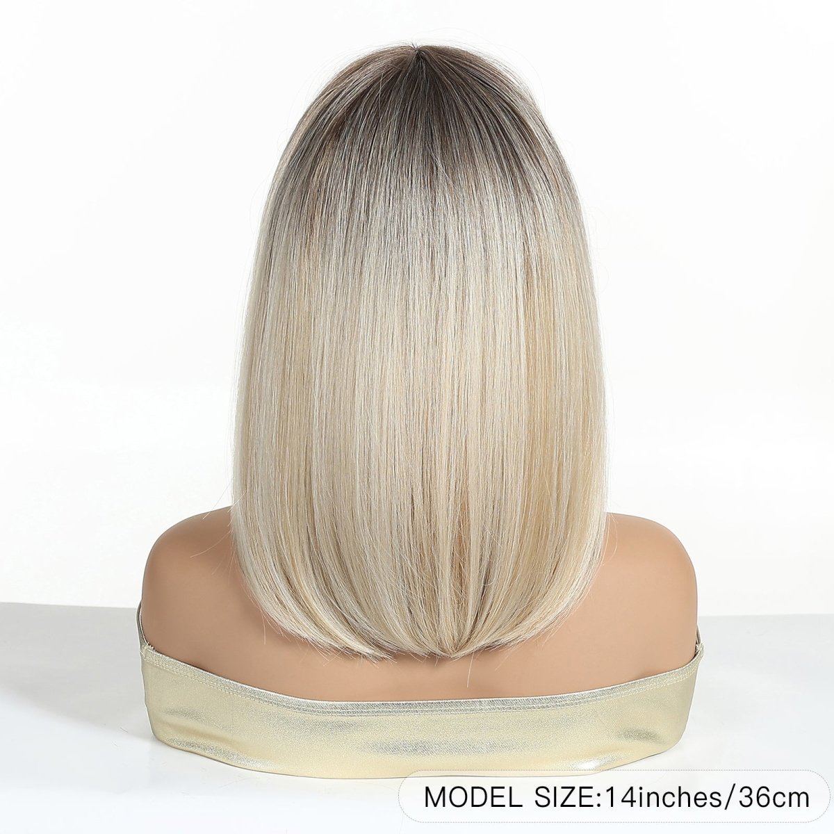 Ash Blonde Straight Lob with Fringe Wig - MARKETPLACE | Blonde, Fringe, Synthetic Hair | Milk &amp; Honey Wigs
