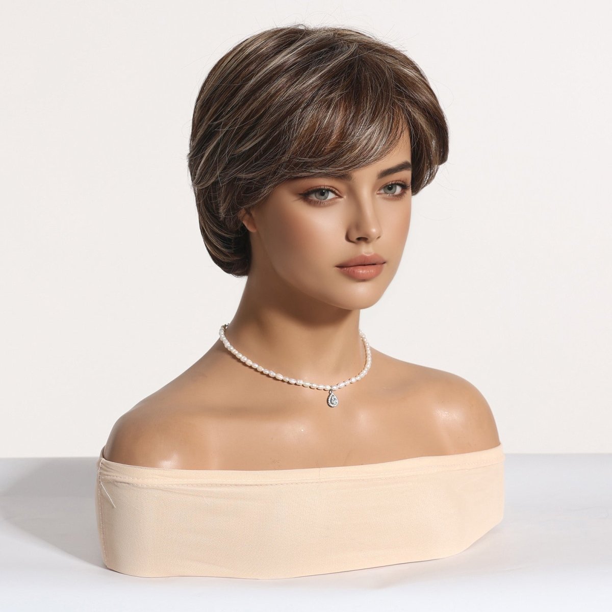 Ash Brown Layered Pixie Cut Wig - MARKETPLACE | Brown, Fringe, Synthetic Hair | Milk &amp; Honey Wigs