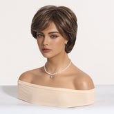 Ash Brown Layered Pixie Cut Wig - MARKETPLACE | Brown, Fringe, Synthetic Hair | Milk & Honey Wigs