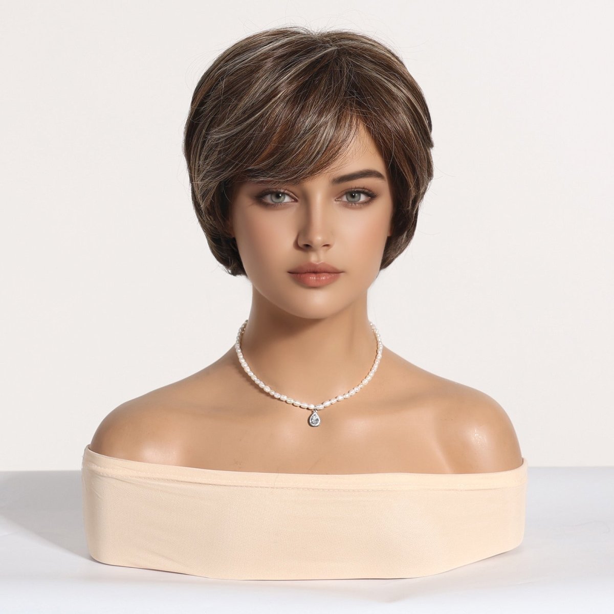 Ash Brown Layered Pixie Cut Wig - MARKETPLACE | Brown, Fringe, Synthetic Hair | Milk &amp; Honey Wigs