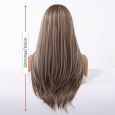 Ash Brown Straight Wig with Full Fringe - MARKETPLACE | Brown, Fringe, Synthetic Hair | Milk & Honey Wigs