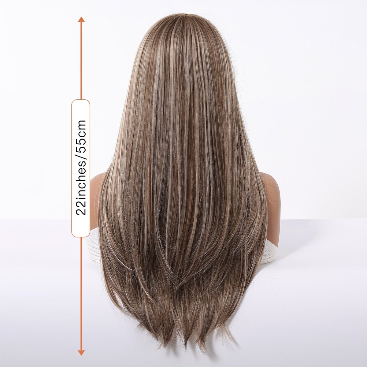 Ash Brown Straight Wig with Full Fringe - MARKETPLACE | Brown, Fringe, Synthetic Hair | Milk &amp; Honey Wigs