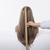 Ash Brown Straight Wig with Full Fringe - MARKETPLACE | Brown, Fringe, Synthetic Hair | Milk & Honey Wigs