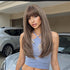 Ash Brown Straight Wig with Full Fringe - MARKETPLACE | Brown, Fringe, Synthetic Hair | Milk & Honey Wigs