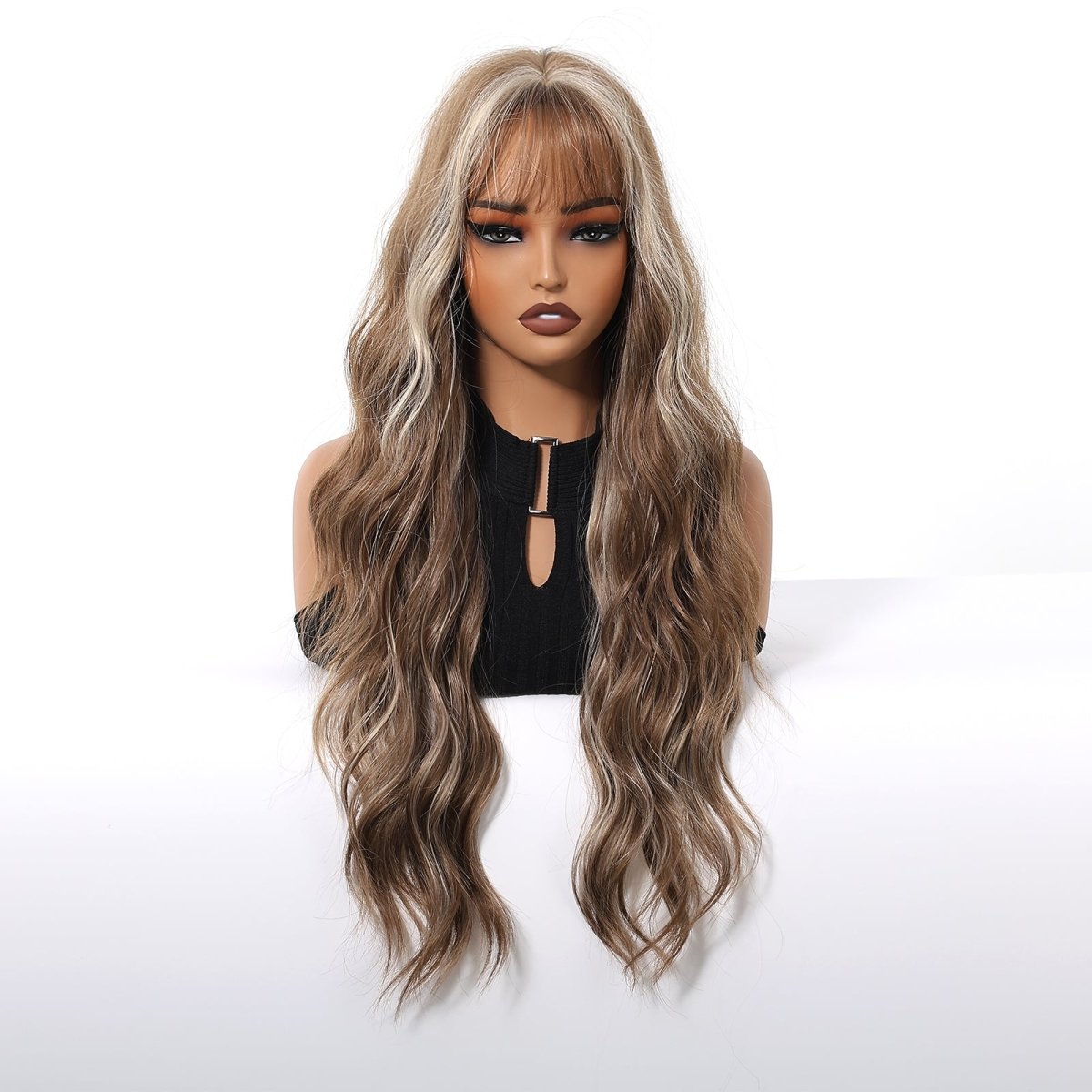 Ash Brown Wavy Wig - MARKETPLACE | Black, Fringe, Synthetic Hair | Milk &amp; Honey Wigs
