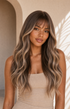 Ash Brown Wavy Ash Brown synthetic wavy lace front wig | Milk & Honey Wigs