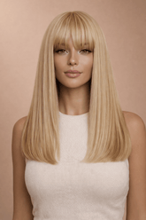 ASHLEY Blonde 18" Fringe Wig | Blonde, 18 Inch, Fringe, Synthetic Hair | Milk & Honey Wigs