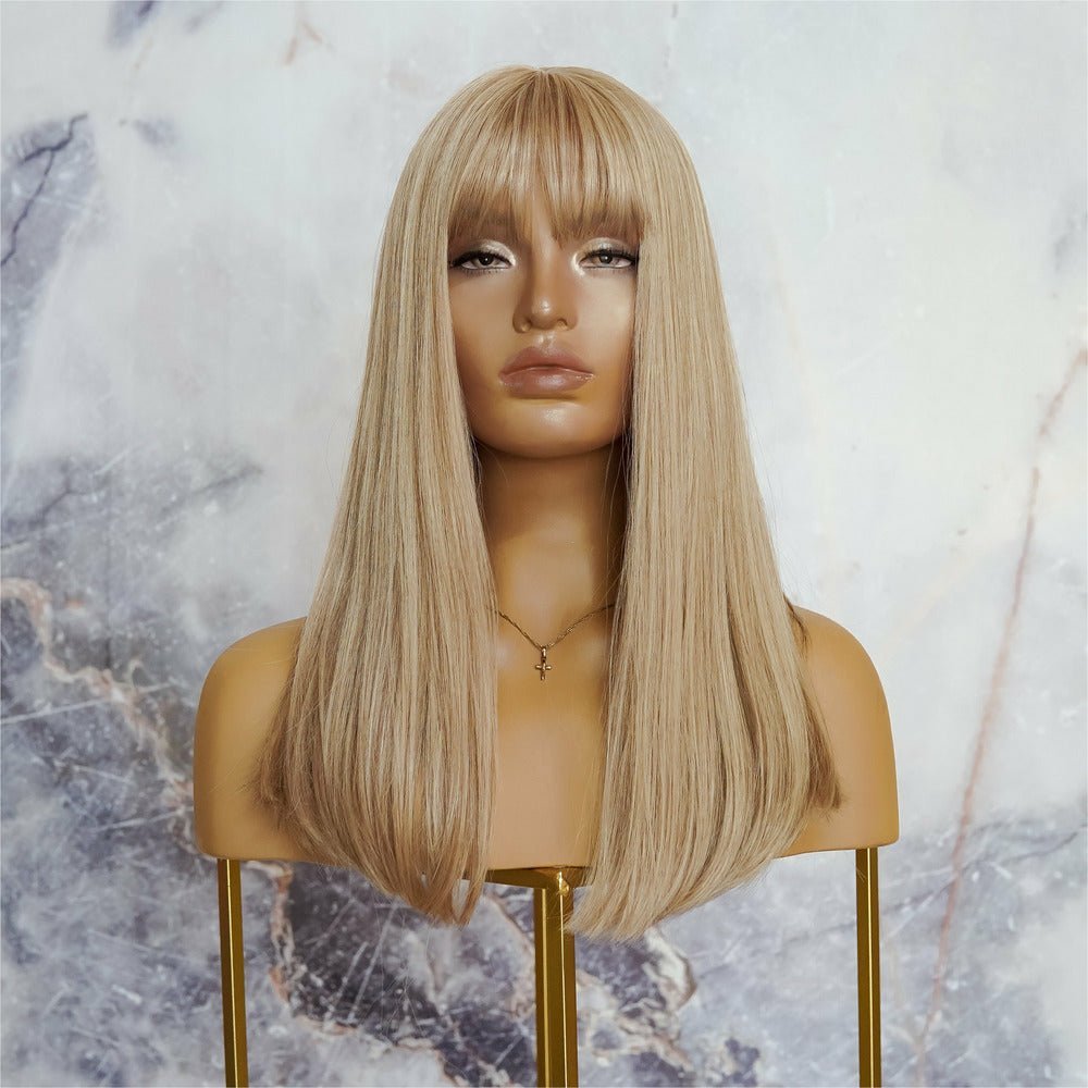 ASHLEY Blonde 18" Fringe Wig | Blonde, 18 Inch, Fringe, Synthetic Hair | Milk &amp; Honey Wigs