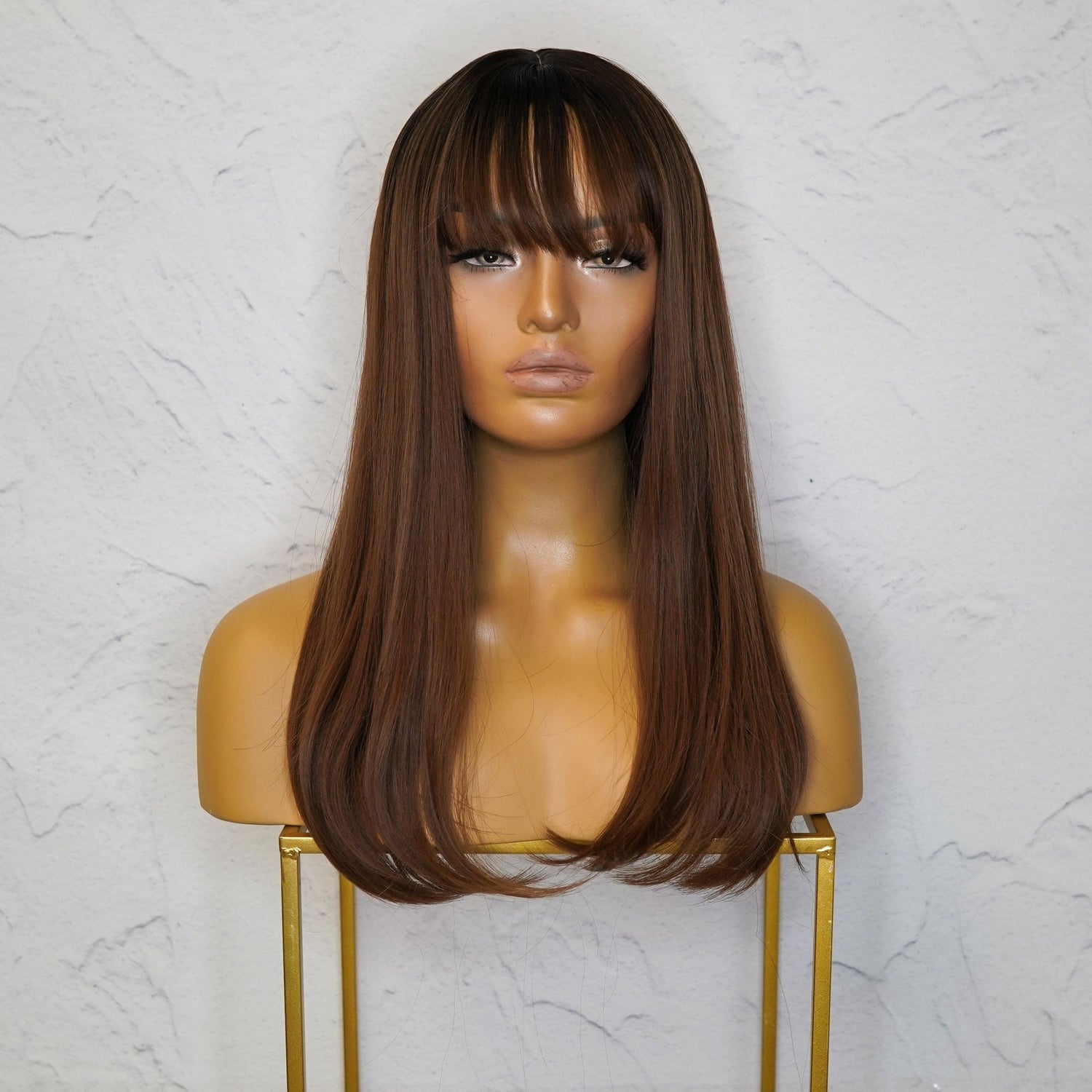 ASHLEY Brown 18" Fringe Wig | Milk &amp; Honey Wigs