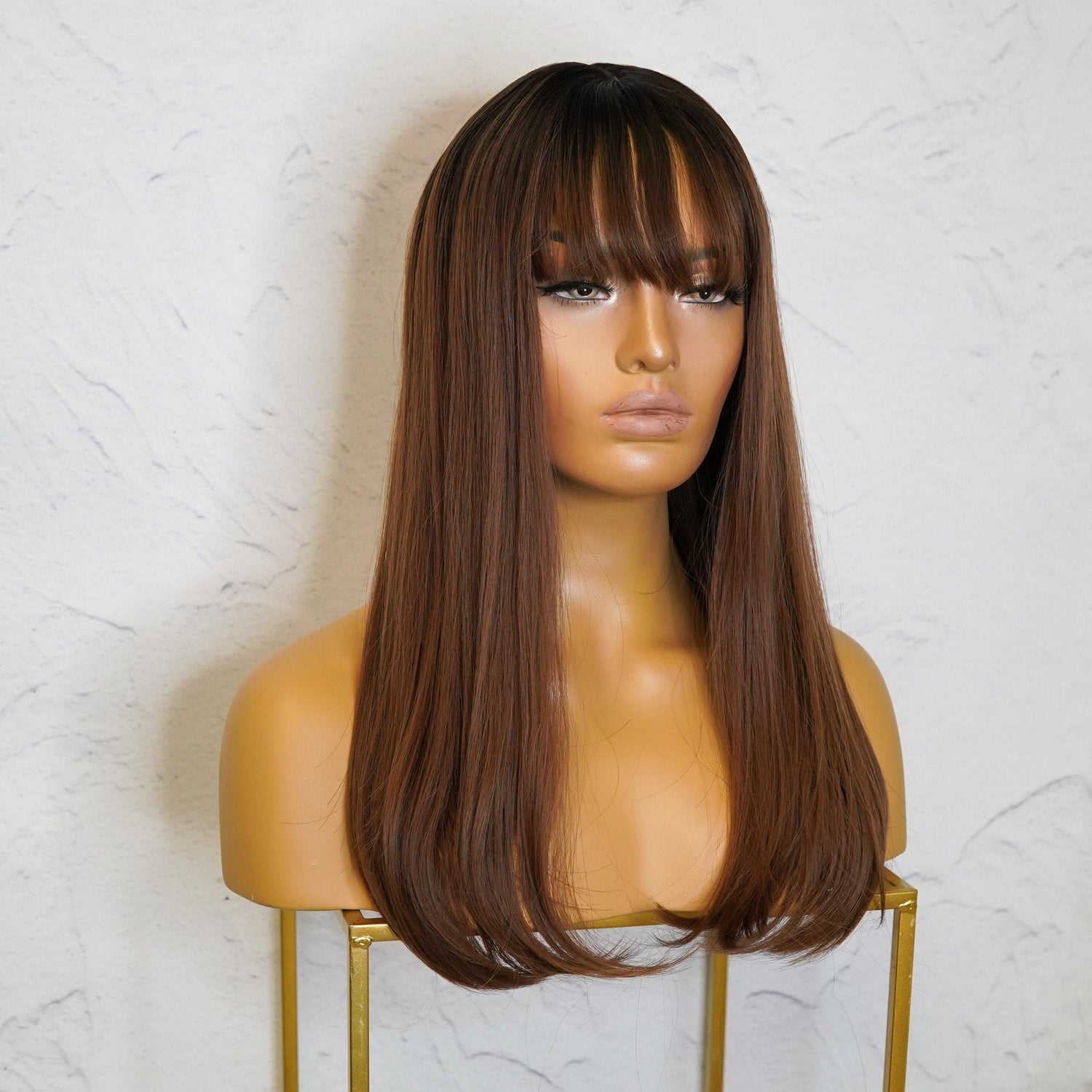 ASHLEY Brown 18" Fringe Wig | Milk &amp; Honey Wigs