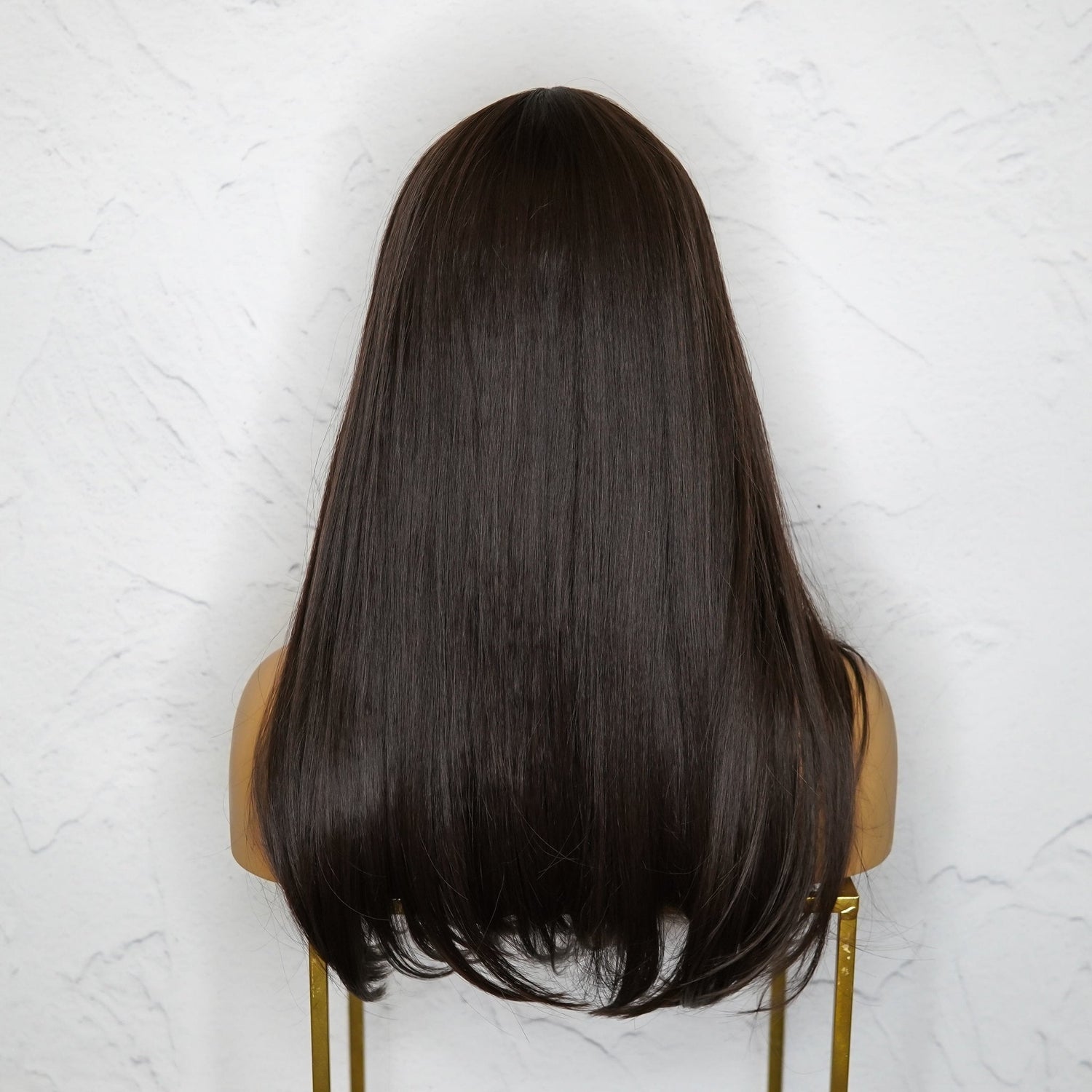 ASHLEY Dark Brown Fringe Wig - Milk &amp; Honey Wigs