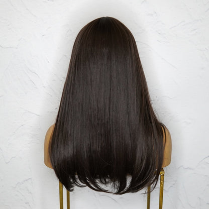 ASHLEY Dark Brown Fringe Wig - Milk &amp; Honey Wigs