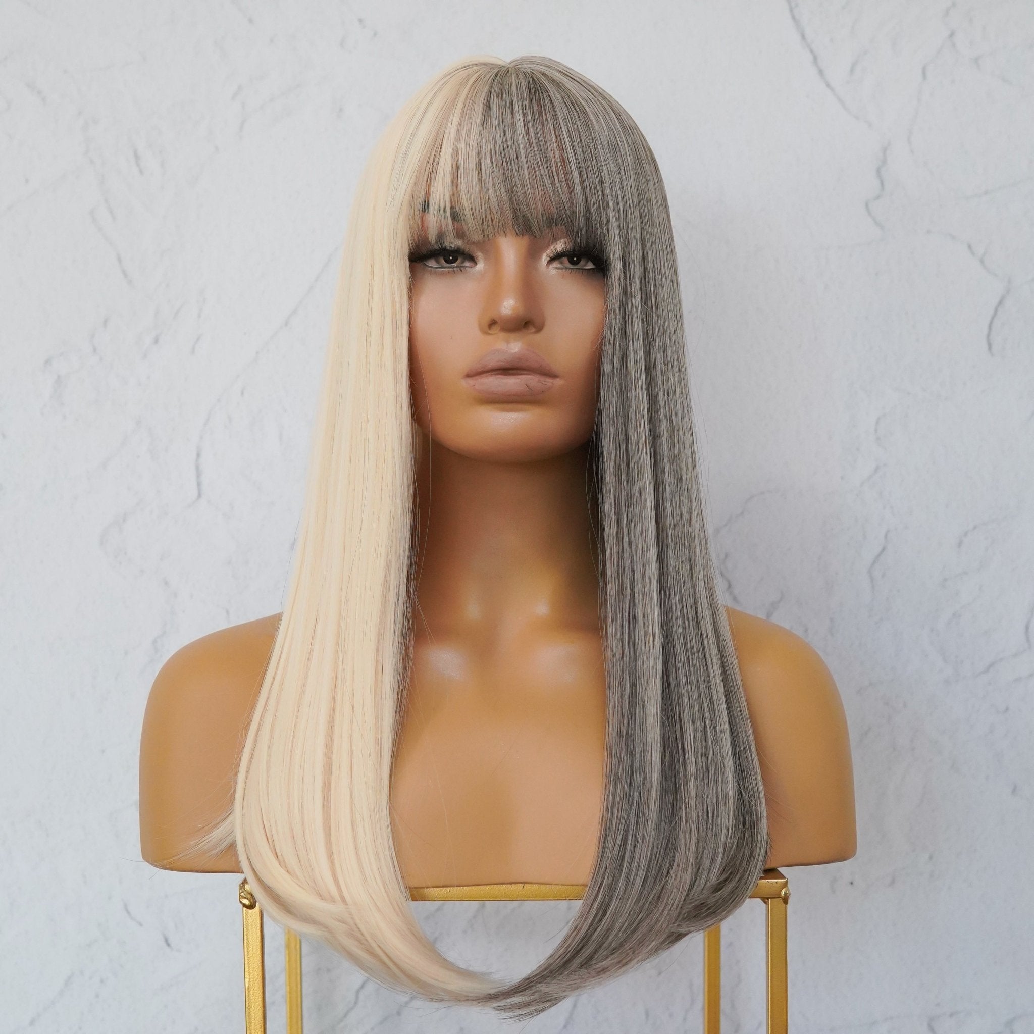 ASHLEY Grey Fringe Wig | Milk &amp; Honey Wigs