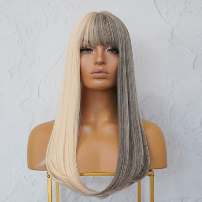 ASHLEY Grey Fringe Wig | Milk &amp; Honey Wigs