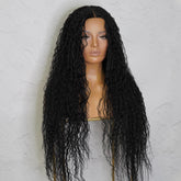ATHENA - Black - Lace Front Wig | Black, 28 Inch+, T-Part Lace Front, Synthetic Hair | Milk & Honey Wigs