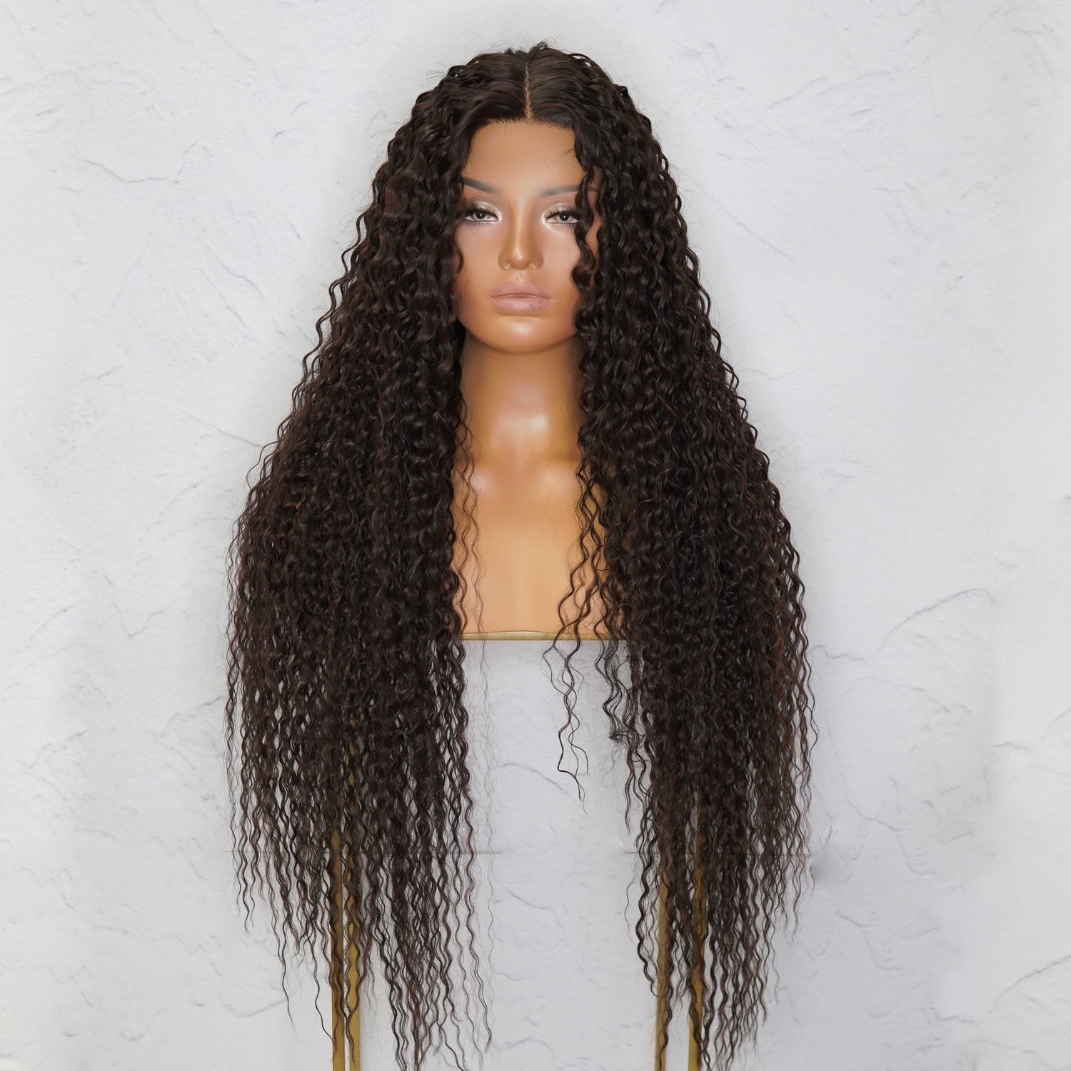 ATHENA - Brown - Lace Front Wig | Brown, 28 Inch+, T-Part Lace Front, Synthetic Hair | Milk &amp; Honey Wigs