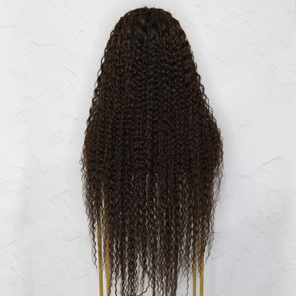 ATHENA - Brown - Lace Front Wig | Brown, 28 Inch+, T-Part Lace Front, Synthetic Hair | Milk &amp; Honey Wigs