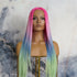 ATLANTIS rainbow ombre synthetic straight lace front wig | Milk & Honey Wigs