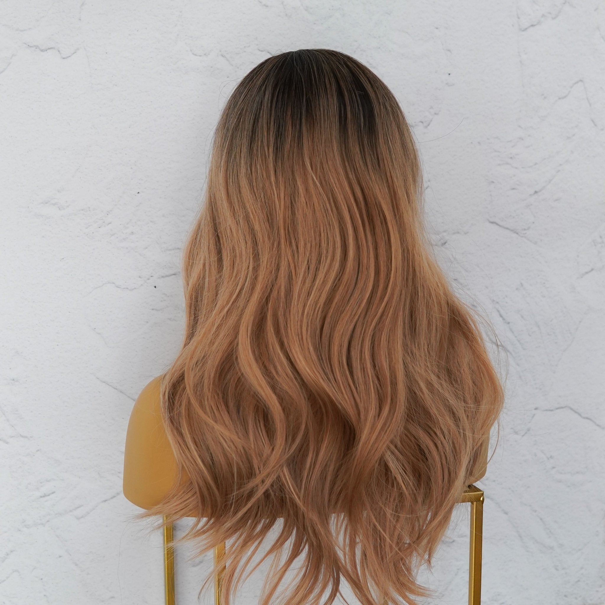 AUGUST Brown Ombre Fringe Wig - Milk &amp; Honey Wigs