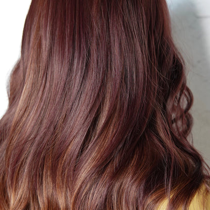 AUTUMN Mahogany Brown Ombre Fringe Wig - Milk &amp; Honey Wigs