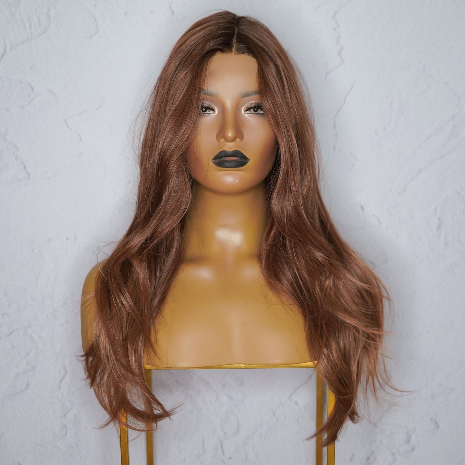 BELAIR - Ombre Brown - Lace Front Wig | Brown, 22 Inch, T-Part Lace Front, Synthetic Hair | Milk &amp; Honey Wigs