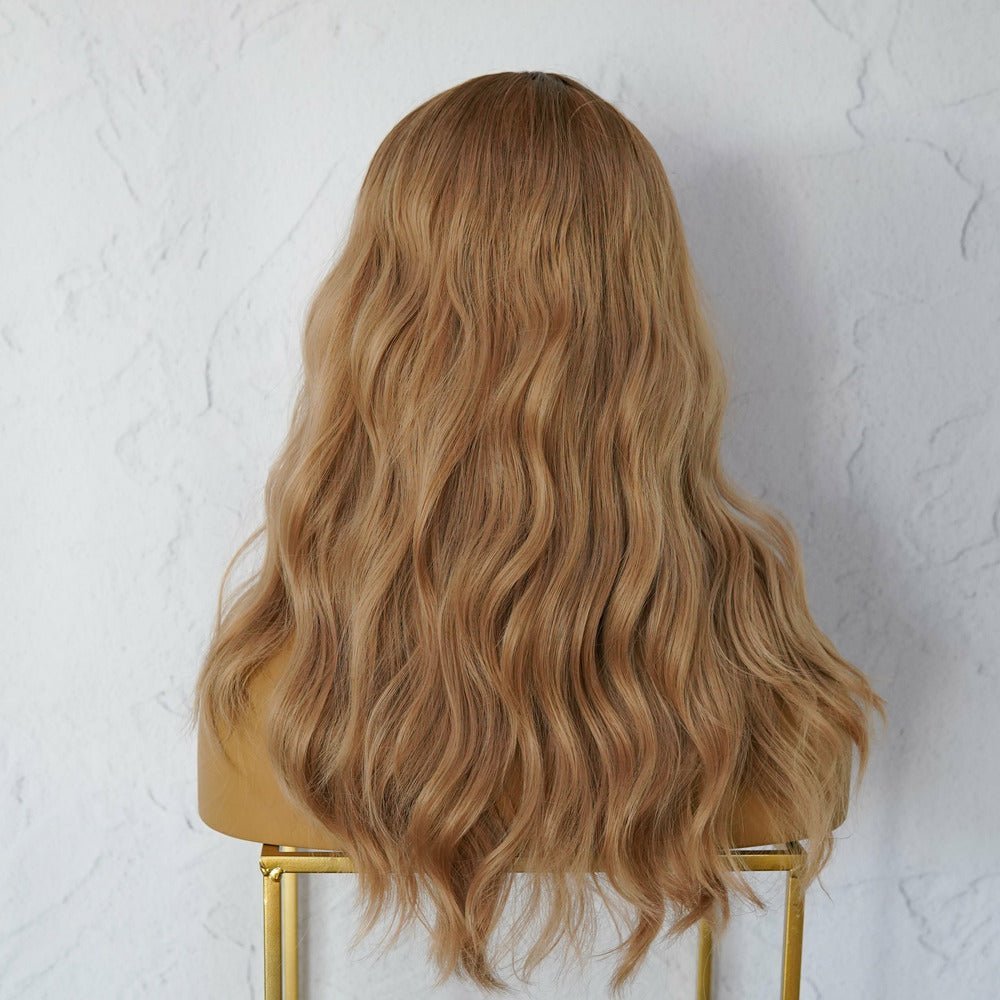 BELINDA - Brown Ombre - Fringe Wig | Blonde, 16 Inch, Fringe, Synthetic Hair | Milk &amp; Honey Wigs
