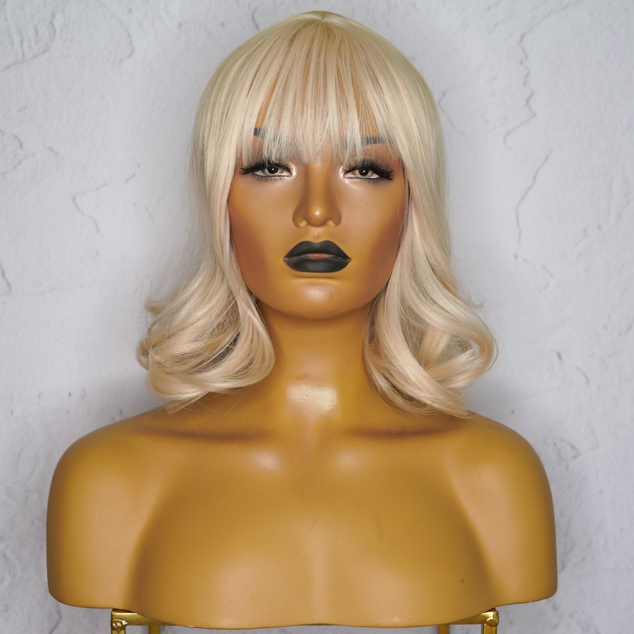 BENNI Platinum Blonde Bob Fringe Wig | Milk &amp; Honey Wigs