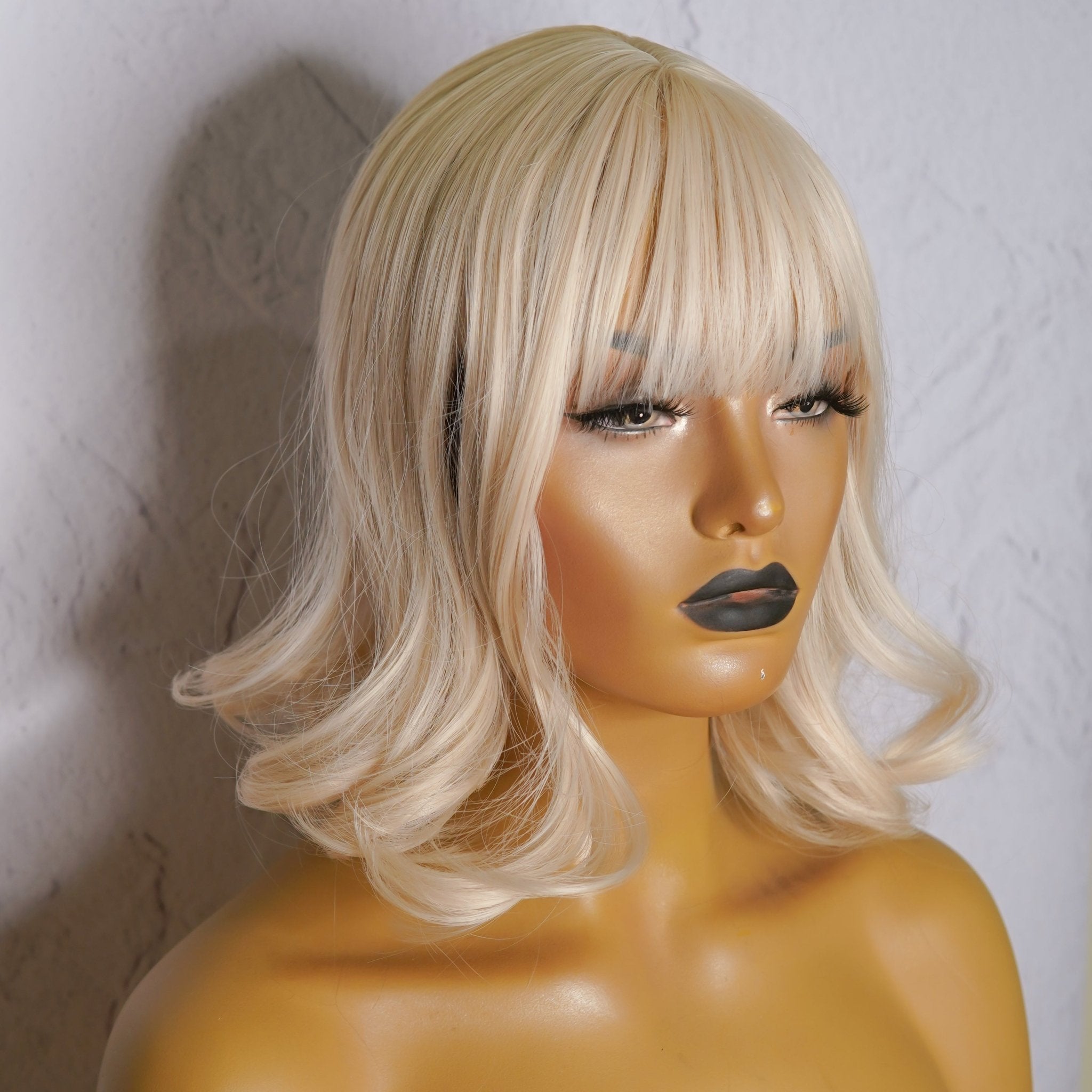 BENNI Platinum Blonde Bob Fringe Wig | Milk &amp; Honey Wigs